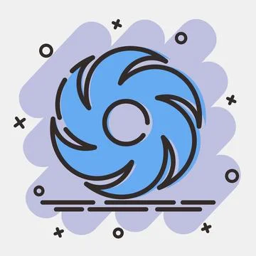 Icon hurricane. Weather elements symbol. Icons in comic style. Good for pri.. Illustrazione stock