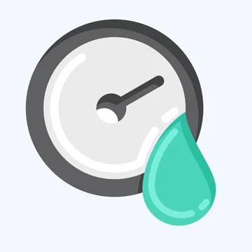 Icon Hygrometer. suitable for education symbol. flat style. simple design edi Stock Illustration