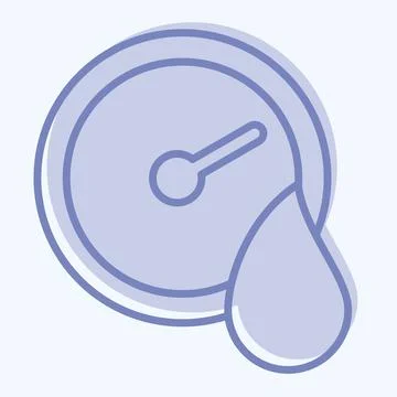 Icon Hygrometer. suitable for education symbol. two tone style. simple design Stock Illustration
