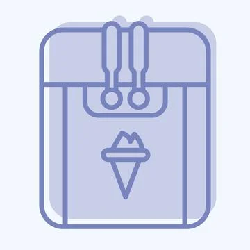 Icon Ice Cream Machine. suitable for Kitchen Appliances symbol. two tone styl Stock Illustration