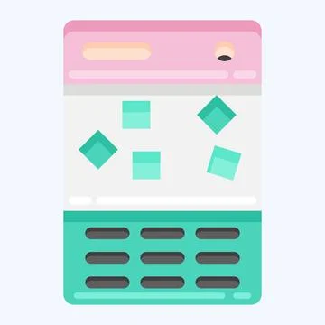 Icon Ice Maker. suitable for Kitchen Appliances symbol. flat style. simple de Stock Illustration