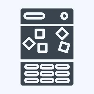 Icon Ice Maker. suitable for Kitchen Appliances symbol. glyph style. simple d Stock Illustration