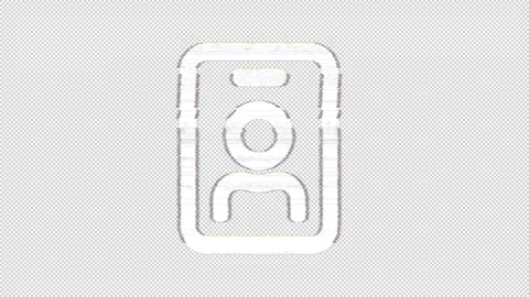 Icon id badge is distorted. Glitch. Noise, chromatic aberration, geometric Stock Footage 303549187