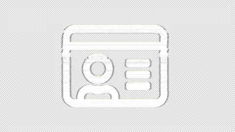 Icon id card is distorted. Glitch. Noise, chromatic aberration, geometric Stock Footage 303549252