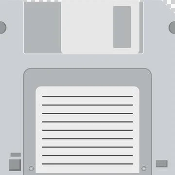 An icon illustration of a floppy disk. An old method used to store data in .. Stock Illustration