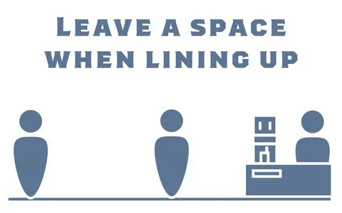 Icon illustration that recommends to line up with a wide space Illustrazione stock