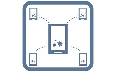 Icon illustrations that recommend using the contact confirmation app Stock Illustration