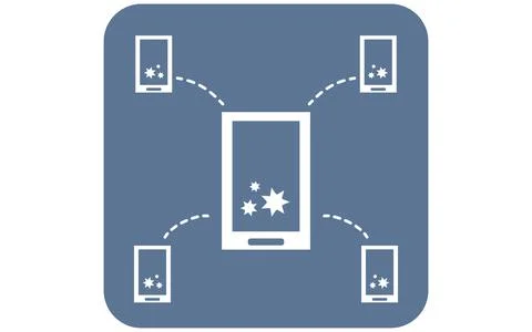 Icon illustrations that recommend using the contact confirmation app Stock Illustration