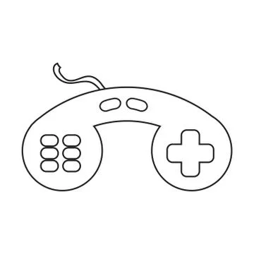 Icon with the image of the game joystick. A simple drawing without pouring Stock Illustration