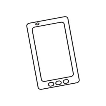 Icon with the image of the wireless tablet. Contour drawing without pouring Stock Illustration