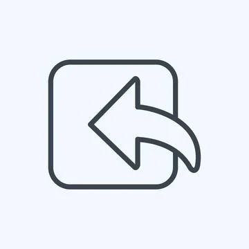Icon Incoming. suitable for web interface symbol. line style. simple design e Stock Illustration