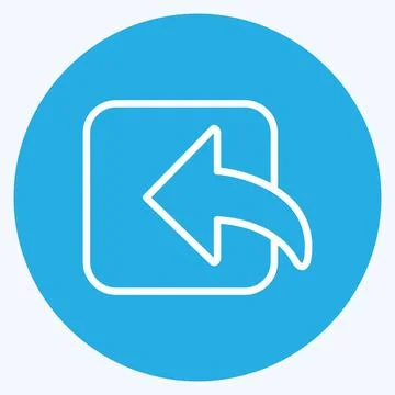 Icon Incoming. suitable for web interface symbol. blue eyes style. simple des Illustrazione stock