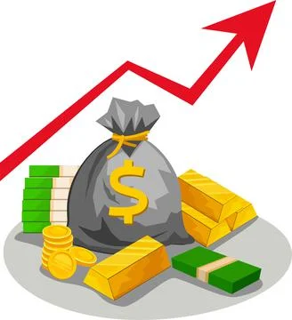 The icon of increasing the benefit. Stock Illustration