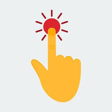 Icon of the index finger. Cursor Stock Illustration