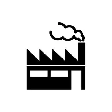 Icon of industrial building - vector iconic design Stock Illustration
