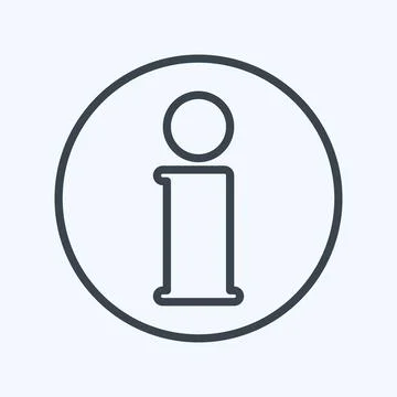 Icon Information - Line Style - Simple illustration,Editable stroke Stock Illustration