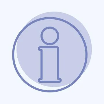 Icon Information - Two Tone Style - Simple illustration,Editable stroke Stock Illustration