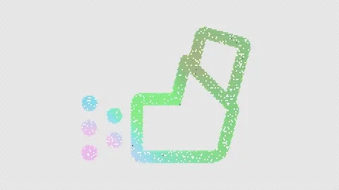 Icon inhaler is made up of LED square shapes that shimmer and flicker. There are Video stock 297846856