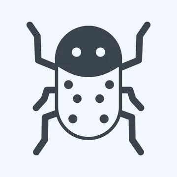 Icon Insect Infestation. suitable for disasters symbol. glyph style. simple d Stock-Illustration