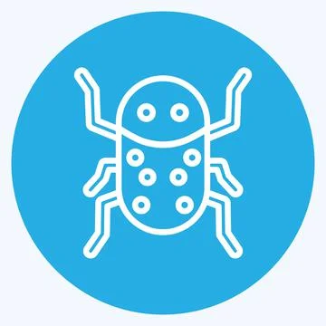 Icon Insect Infestation. suitable for disasters symbol. blue eyes style. simp Stock Illustration