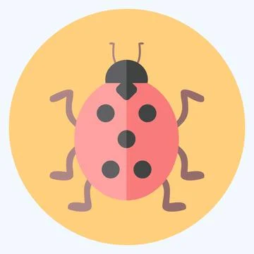 Icon Insect. suitable for garden symbol. flat style. simple design editable.  Stock Illustration