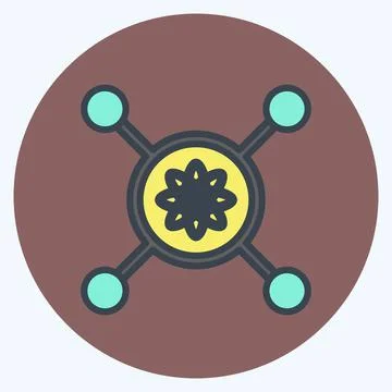 Icon Intelligent Control. suitable for data analytics symbol. color mate styl Stock Illustration