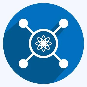 Icon Intelligent Control. suitable for data analytics symbol. long shadow sty Illustrazione stock