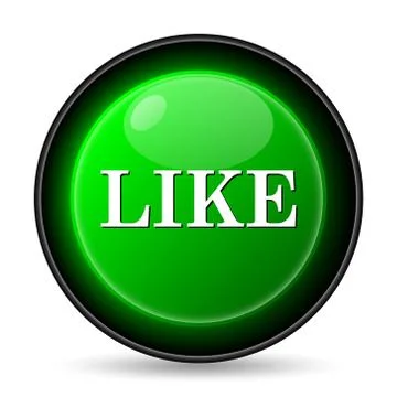  like icon. internet button on white background.. Stock Illustration