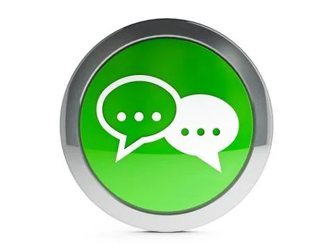 Icon internet conversation with highlight Stock Illustration