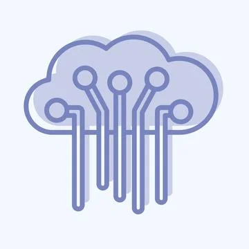 Icon Internet of Things. related to Machine Learning symbol. two tone style.. Stock Illustration