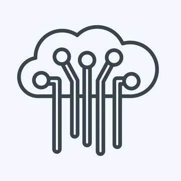 Icon Internet of Things. related to Machine Learning symbol. line style. si.. 库存插图