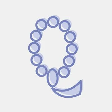 Icon islamic beads. Islamic elements of Ramadhan, Eid Al Fitr, Eid Al Adha... Illustrazione stock