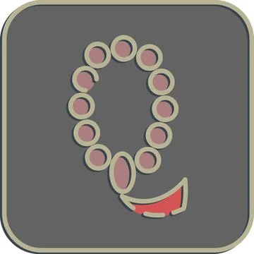 Icon islamic beads. Islamic elements of Ramadhan, Eid Al Fitr, Eid Al Adha... Illustrazione stock