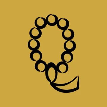 Icon islamic beads. Islamic elements of Ramadhan, Eid Al Fitr, Eid Al Adha... Illustrazione stock