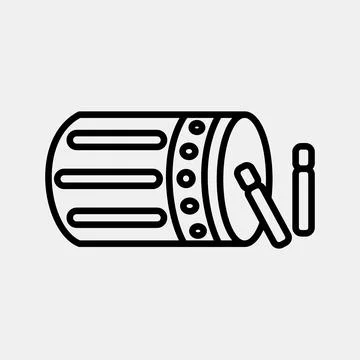 Icon islamic drum. Islamic elements of Ramadhan, Eid Al Fitr, Eid Al Adha. .. Stock Illustration