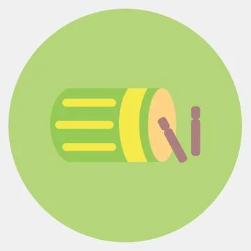 Icon islamic drum. Islamic elements of Ramadhan, Eid Al Fitr, Eid Al Adha. .. 스톡 일러스트