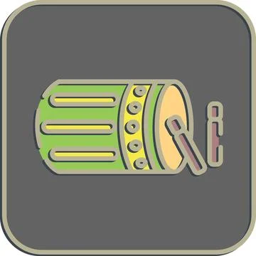 Icon islamic drum. Islamic elements of Ramadhan, Eid Al Fitr, Eid Al Adha. .. Illustrazione stock
