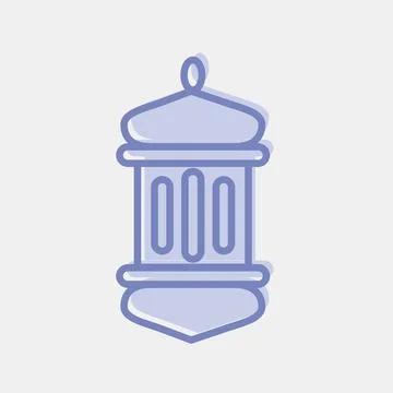 Icon islamic lantern. Islamic elements of Ramadhan, Eid Al Fitr, Eid Al Adh.. Stock Illustration
