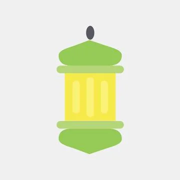 Icon islamic lantern. Islamic elements of Ramadhan, Eid Al Fitr, Eid Al Adh.. Illustrazione stock