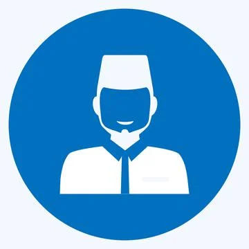 Icon Islamic Man - Long Shadow Style - Simple illustration Stock Illustration