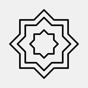 Icon islamic ornament. Islamic elements of Ramadhan, Eid Al Fitr, Eid Al Ad.. Illustrazione stock