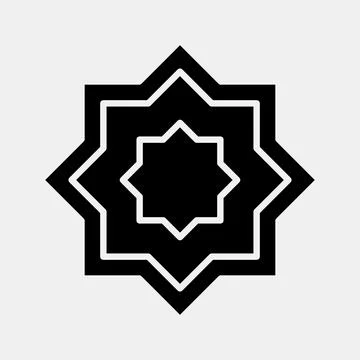 Icon islamic ornament. Islamic elements of Ramadhan, Eid Al Fitr, Eid Al Ad.. Illustrazione stock