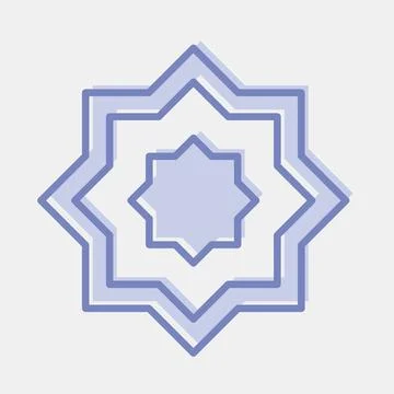 Icon islamic ornament. Islamic elements of Ramadhan, Eid Al Fitr, Eid Al Ad.. Illustrazione stock