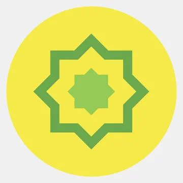 Icon islamic ornament. Islamic elements of Ramadhan, Eid Al Fitr, Eid Al Ad.. 스톡 일러스트