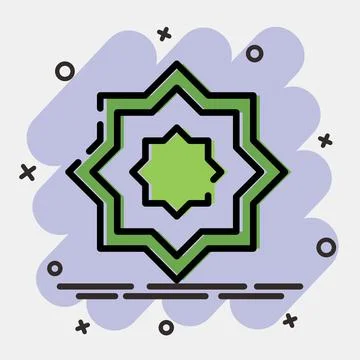 Icon islamic ornament. Islamic elements of Ramadhan, Eid Al Fitr, Eid Al Ad.. 스톡 일러스트