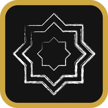 Icon islamic ornament. Islamic elements of Ramadhan, Eid Al Fitr, Eid Al Ad.. Stock Illustration