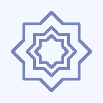 Icon Islamic Star - Two Tone Style - Simple illustration Stock Illustration