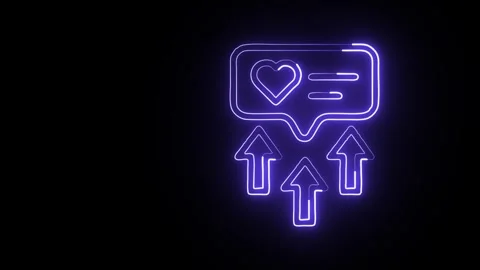 Like Icon Isolated on Black Background, Neon Thumbs Line Motion Graphic Ani.. Vídeo Stock 327666977