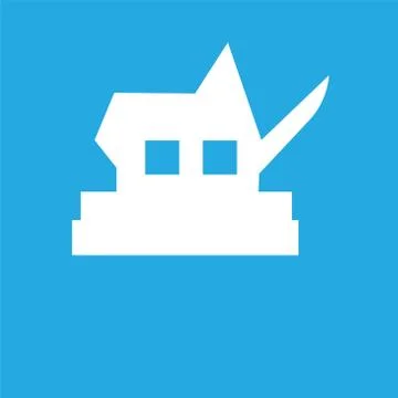 Icon isolated on blue background Ilustración de archivo