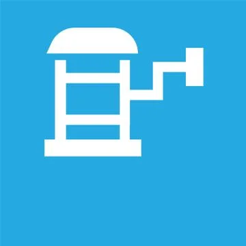 Icon isolated on blue background Stock Illustration